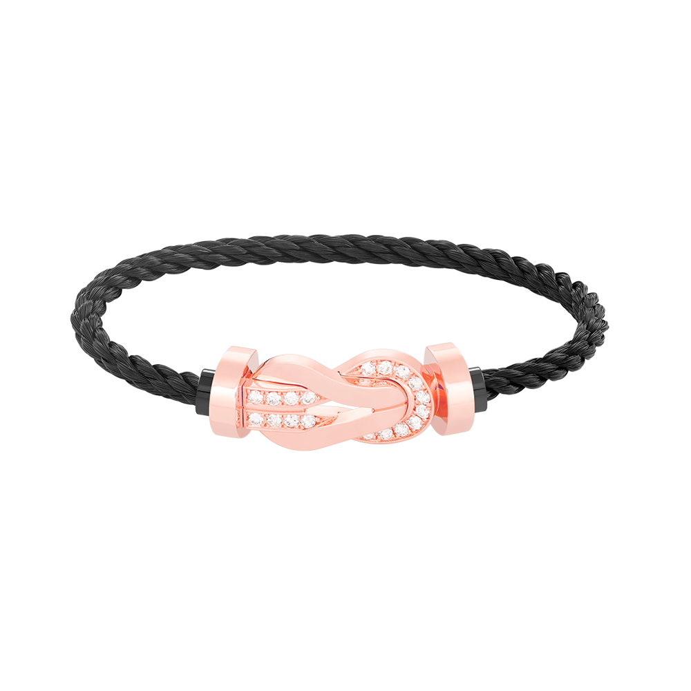 [GALE]CHANCE Großes 8-stelliges Armband mit Halbdiamant-Verschluss, Roségold