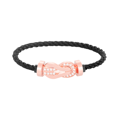 [GALE]CHANCE Großes 8-stelliges Armband mit Halbdiamant-Verschluss, Roségold