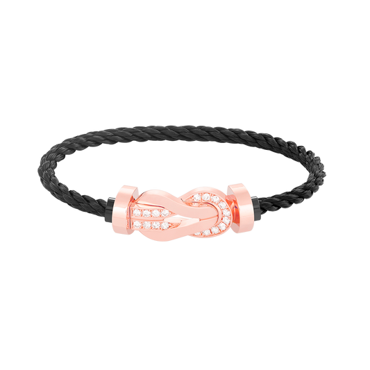 [GALE]CHANCE Großes 8-stelliges Armband mit Halbdiamant-Verschluss, Roségold