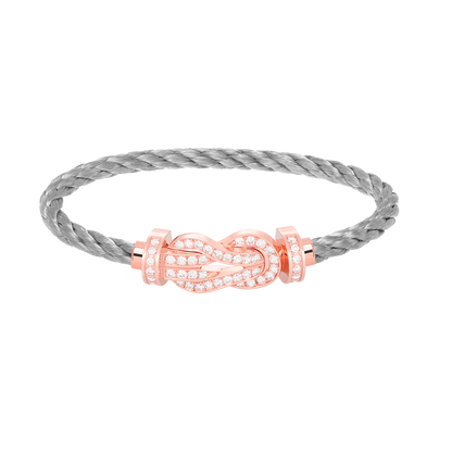 [GALE]CHANCE Große 8-stellige Schnalle Volldiamant-Armband Roségold