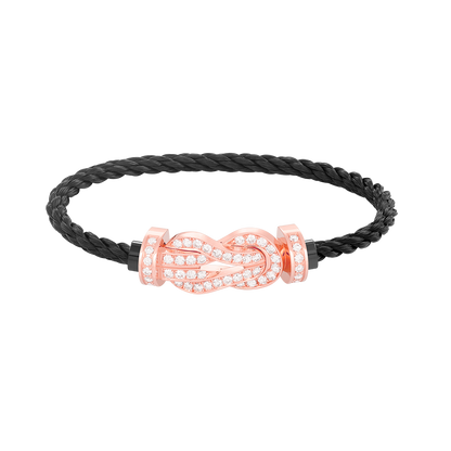 [GALE]CHANCE Große 8-stellige Schnalle Volldiamant-Armband Roségold