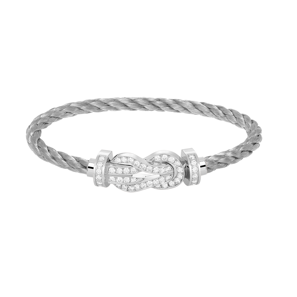 [GALE]CHANCE Großes 8-stelliges Diamantarmband mit Schnalle, Silber