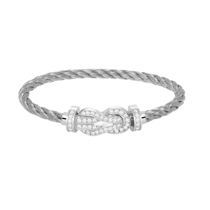 [GALE]CHANCE Großes 8-stelliges Diamantarmband mit Schnalle, Silber