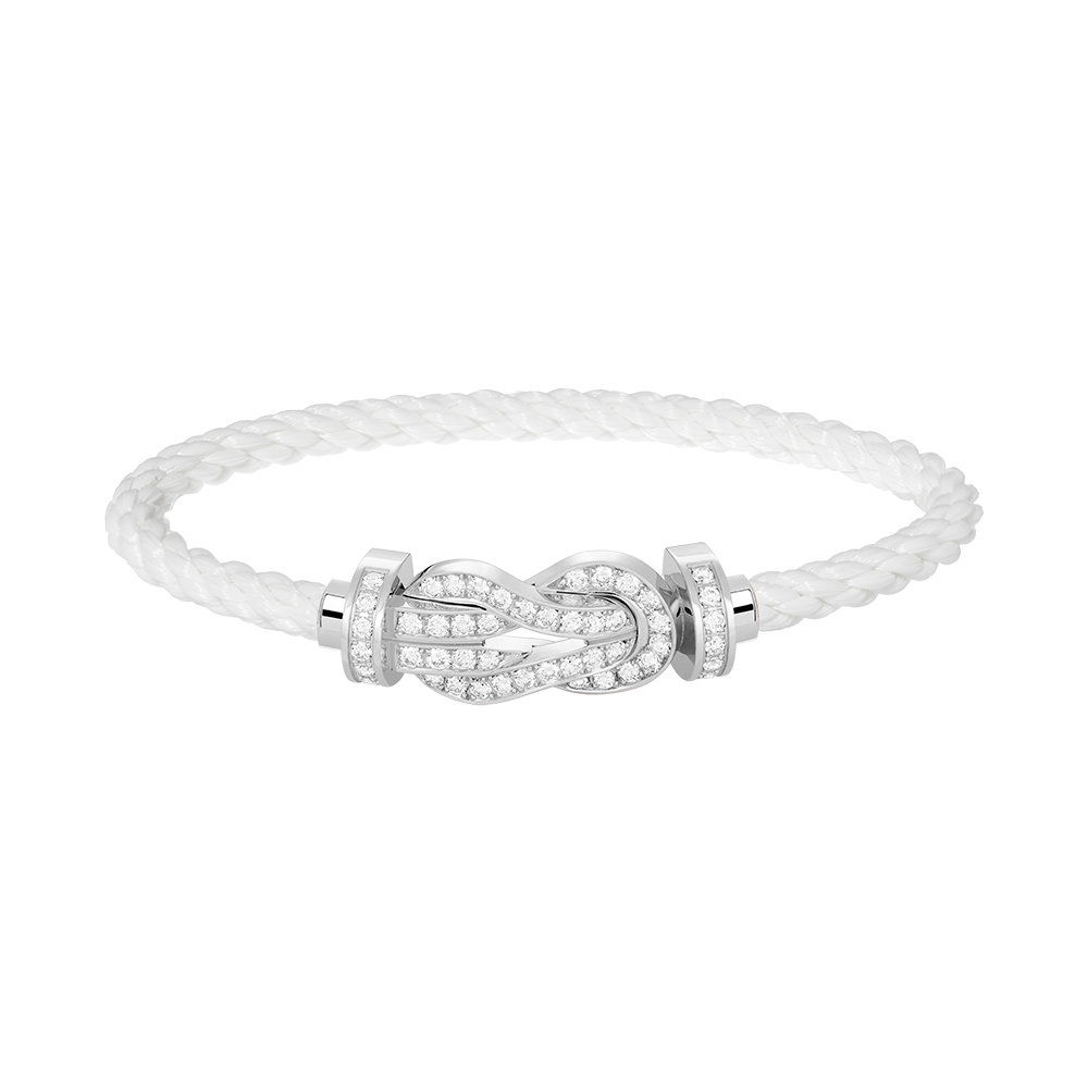 [GALE]CHANCE Großes 8-stelliges Diamantarmband mit Schnalle, Silber