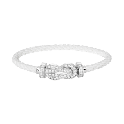 [GALE]CHANCE Großes 8-stelliges Diamantarmband mit Schnalle, Silber