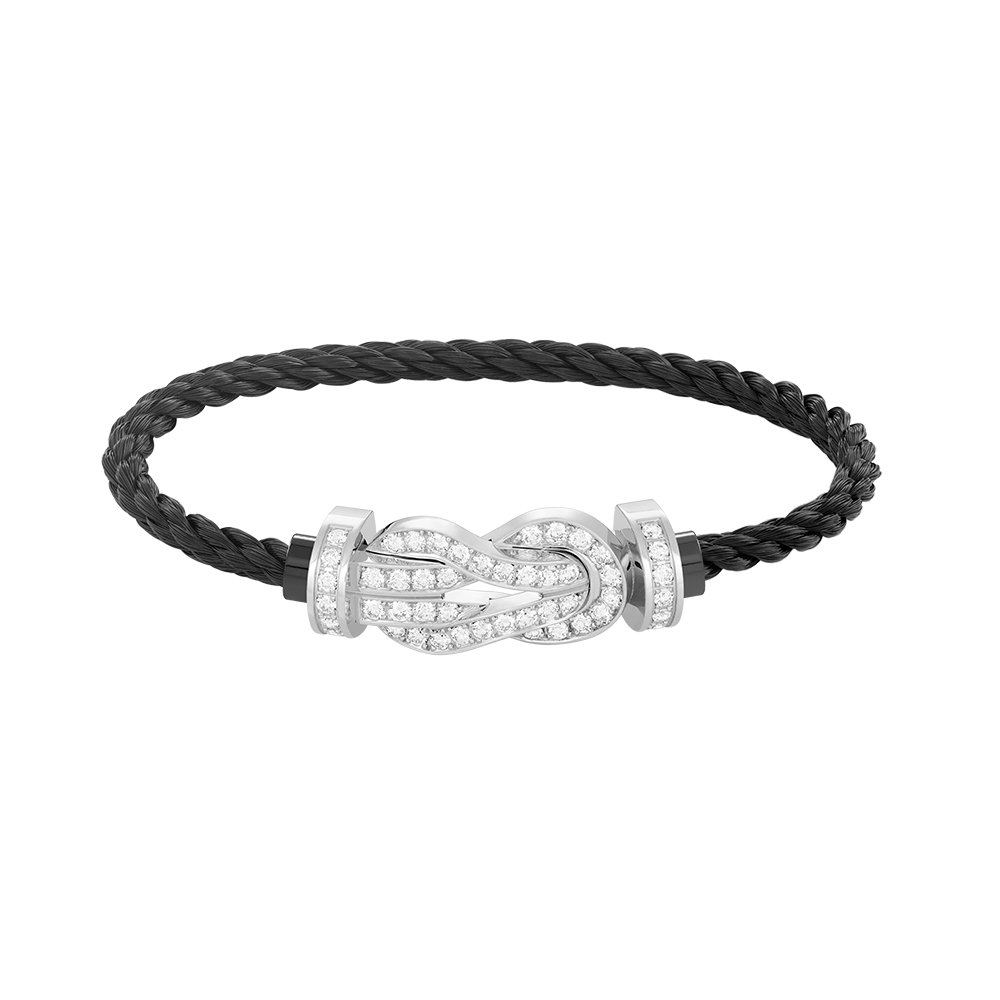 [GALE]CHANCE Großes 8-stelliges Diamantarmband mit Schnalle, Silber