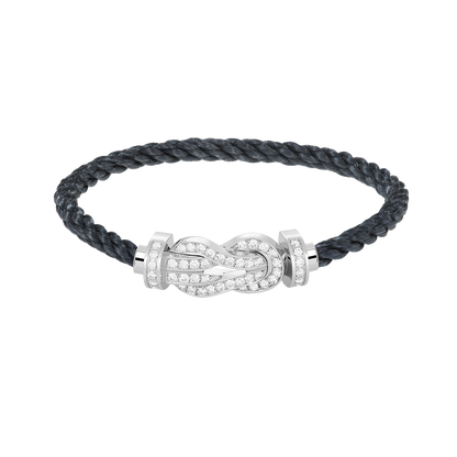 [GALE]CHANCE Großes 8-stelliges Diamantarmband mit Schnalle, Silber