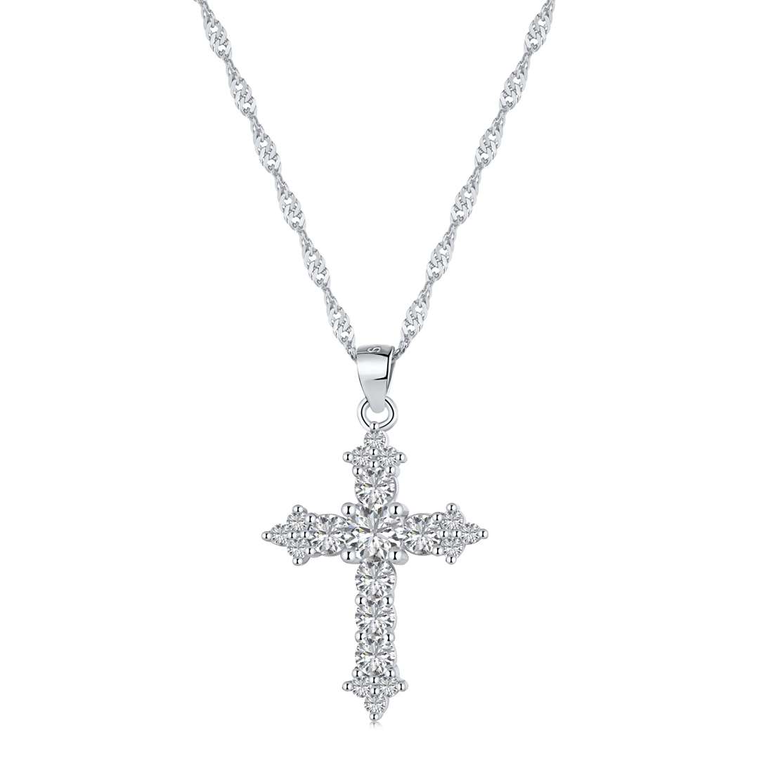 [GALE]Delicate Cross Shape Necklace