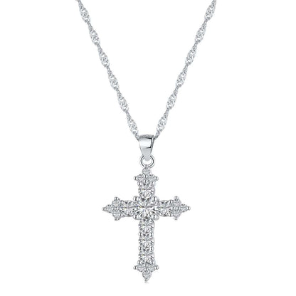 [GALE]Delicate Cross Shape Necklace