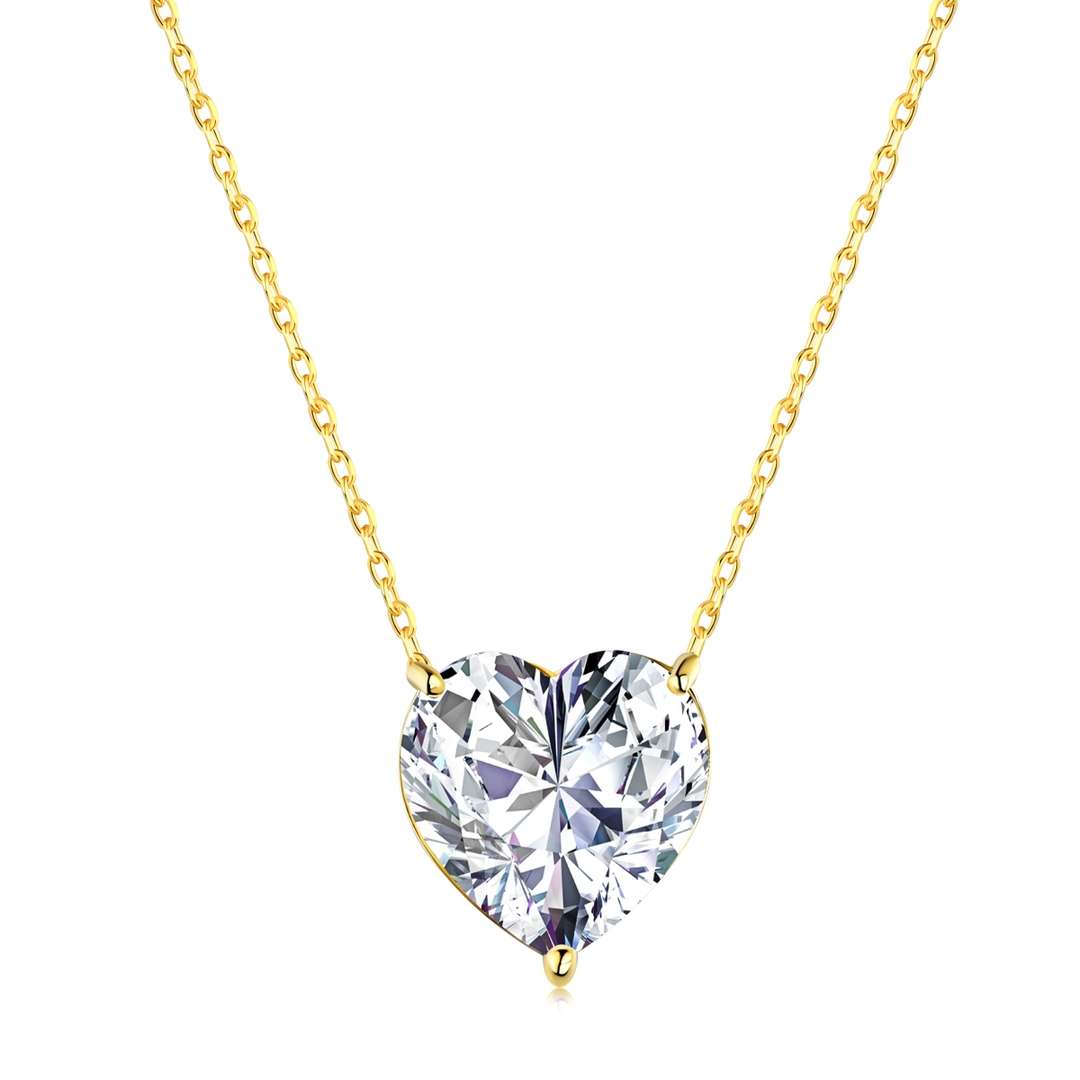 [GALE]6.0 carat Radiant Heart Shape Necklace