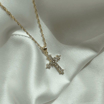 [GALE]Delicate Cross Shape Necklace