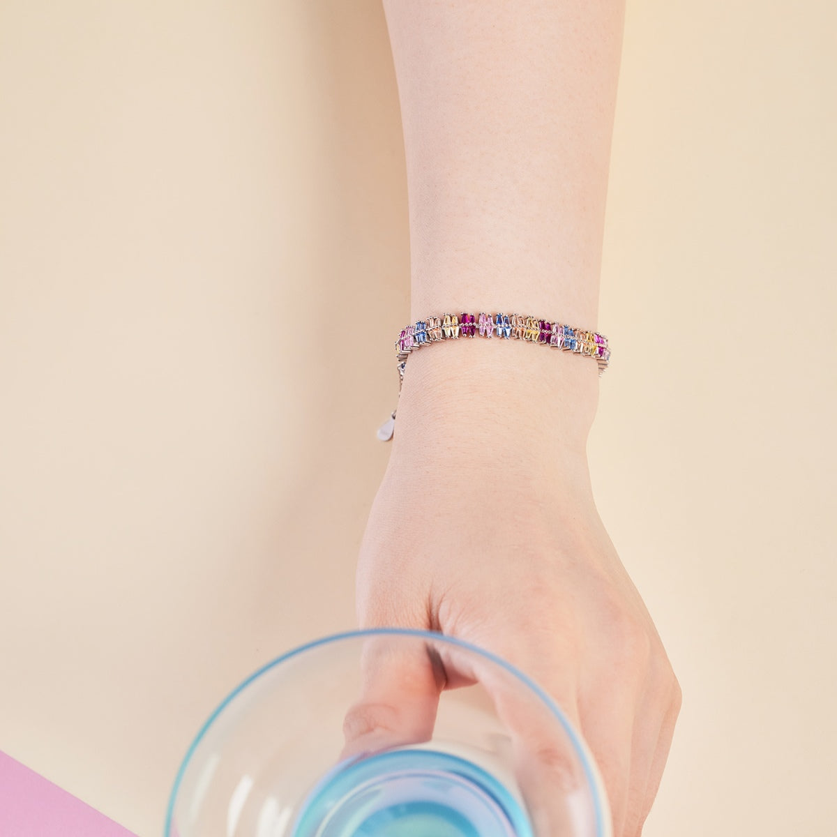 [GALE]Sparkling Exquisite Multi Cut Party Bracelet
