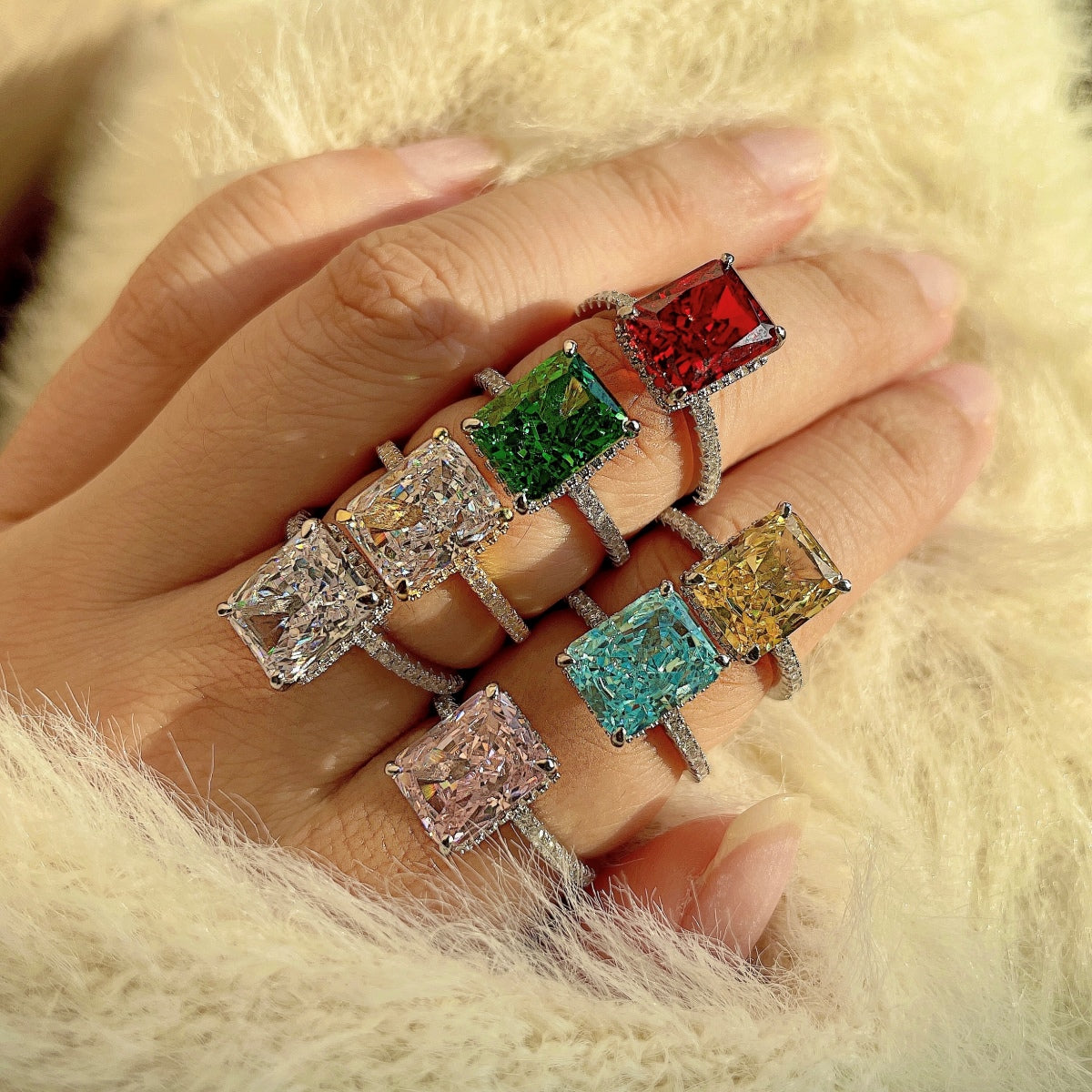 [GALE]4.0 Carat Luxurious Engagement Ring