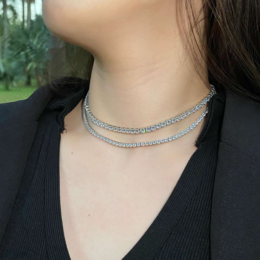 [GALE]Elegant Tennis Chain Necklace