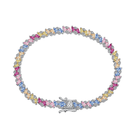 [GALE]Ornate Sparkling Multi Cut Party Bracelet