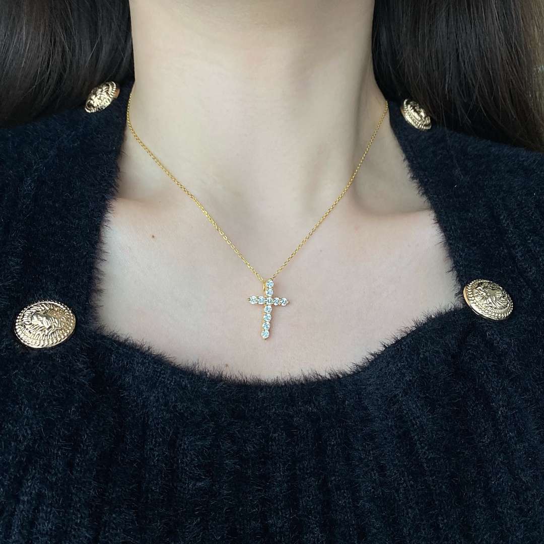[GALE]Unique Cross Shape Necklace