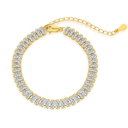 [GALE]Exquisite Emerald Cut Daily Bracelet