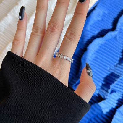 [GALE]0.25 Carat Radiant Romance Heart Cut Lover Ring