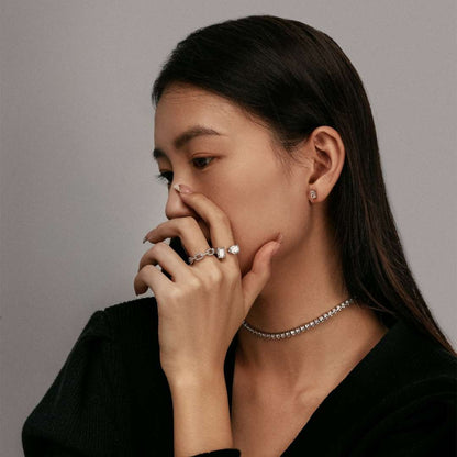 [GALE]Elegant Tennis Chain Necklace