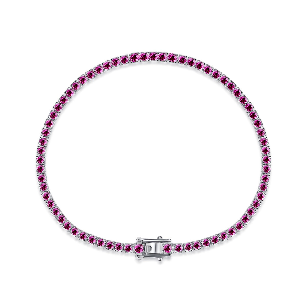 [GALE]Dazzling Colorful Round Cut Daily Bracelet