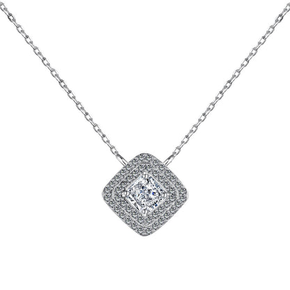 [GALE]Sparkling Asscher Cut Necklace