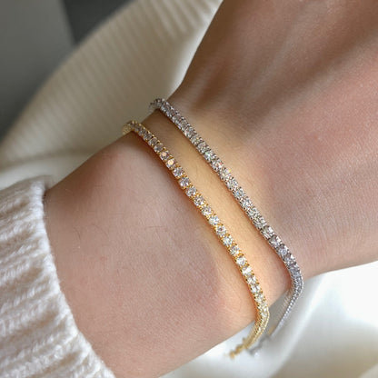 [GALE]Radiant Shinning Princess Cut Tennis Bracelet
