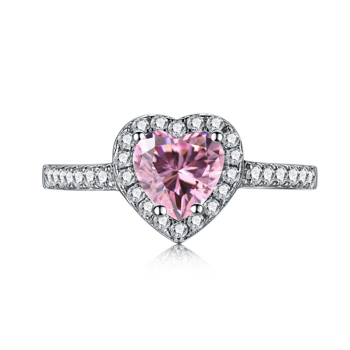 [GALE]Eternity Splashy Romantic Heart Shape Lover Ring