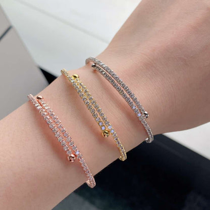 [GALE]Row of Diamonds Round Fashion Bracelet