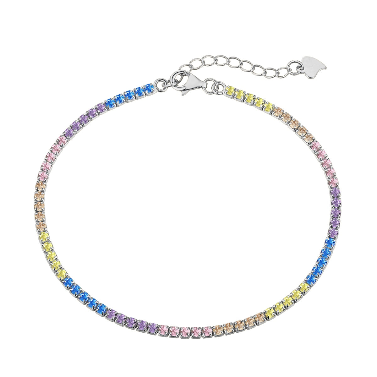 [GALE]Dazzling Colorful Round Cut Daily Bracelet