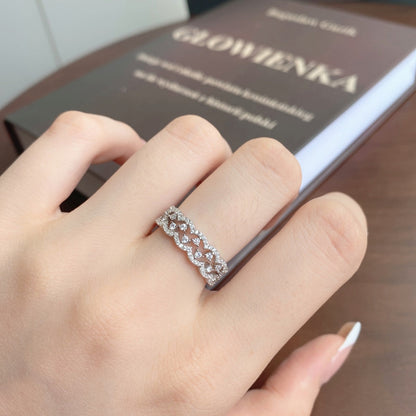 [GALE]Elegant Resplendent Round Shape Party Ring