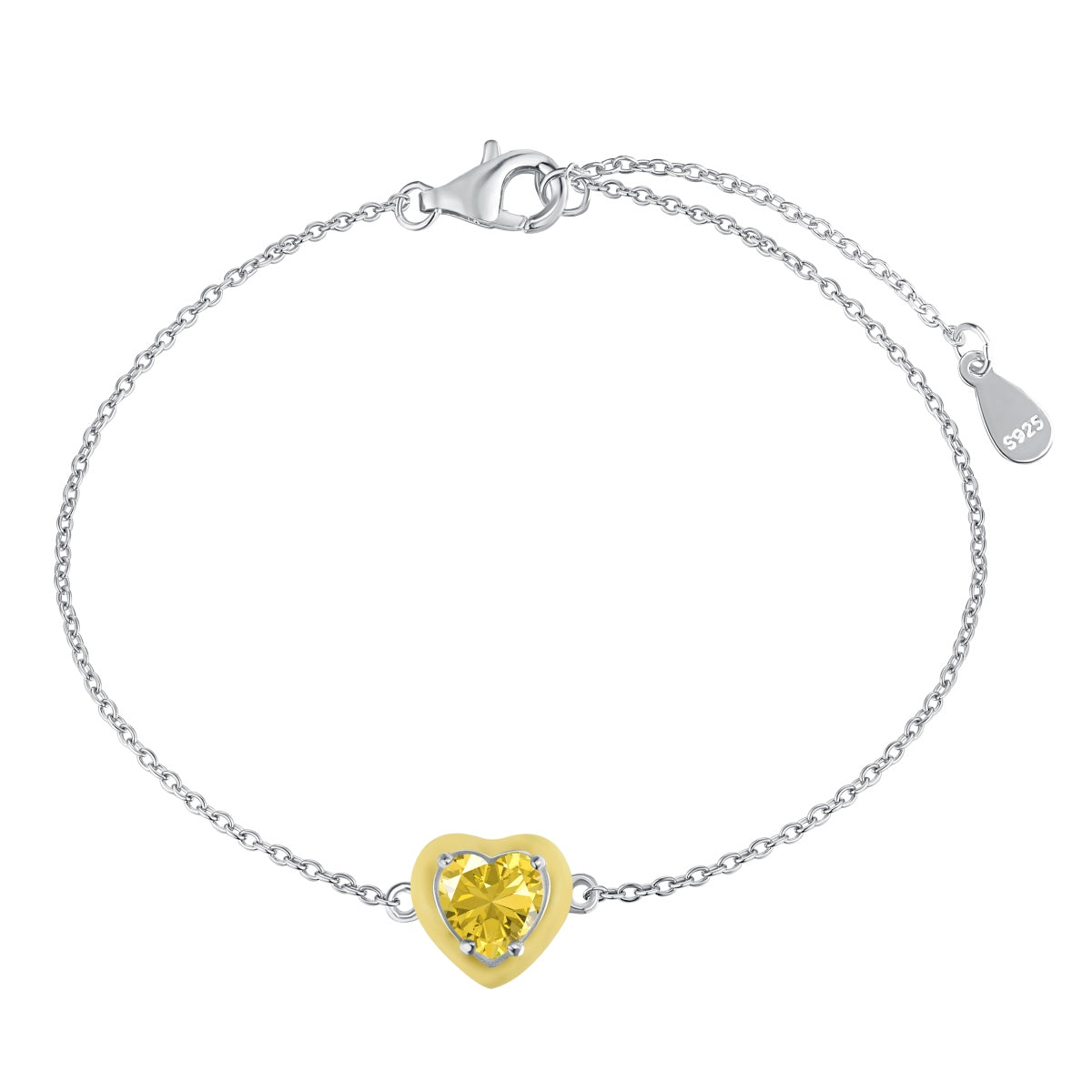 [GALE]Sparkling Romantic Heart Shape Lover Bracelet