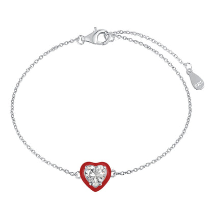 [GALE]Sparkling Romantic Heart Shape Lover Bracelet