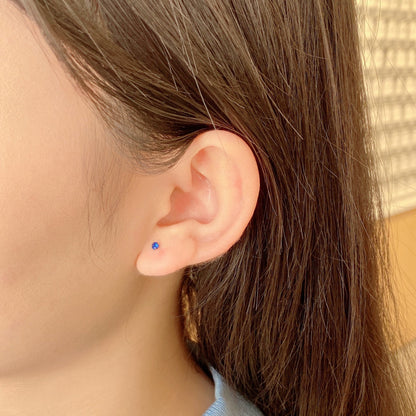 [GALE]Delicate Solitaire Earrings