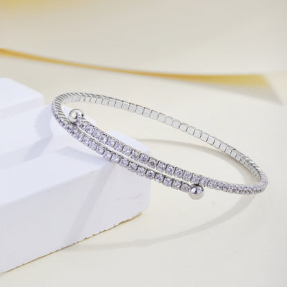 [GALE]Row of Diamonds Round Fashion Bracelet
