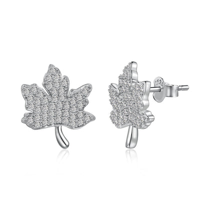 [GALE]Exquisite Maple Leaf Design Earrings