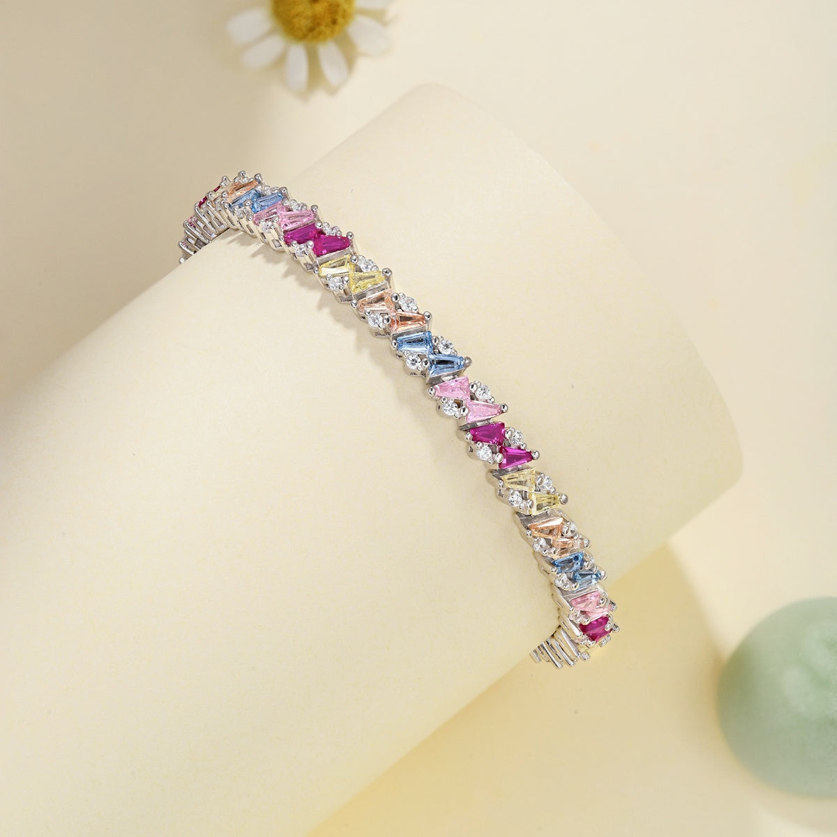 [GALE]Ornate Sparkling Multi Cut Party Bracelet