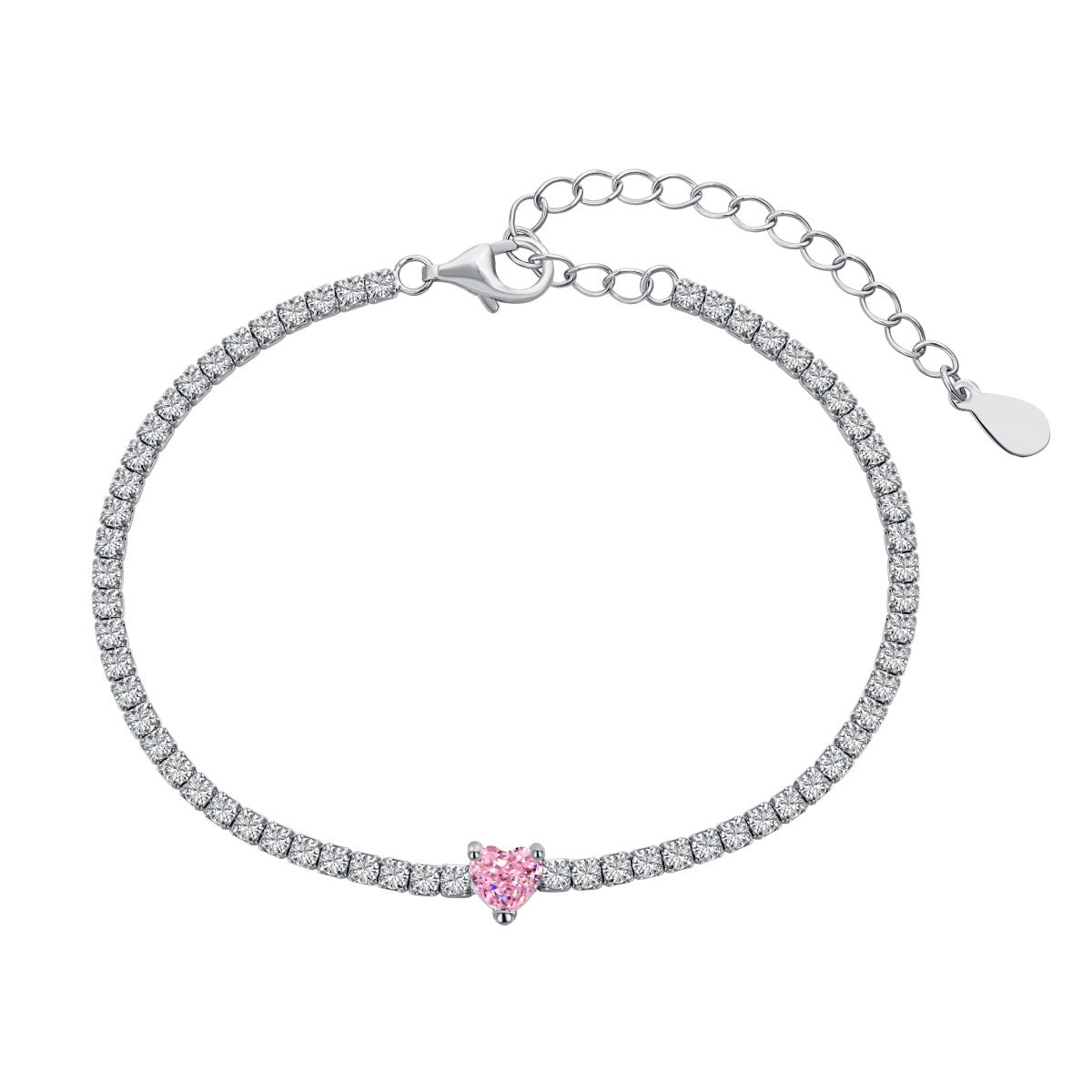 [GALE]0.5 Carat Elegant Romantic Heart Shape Lover Bracelet
