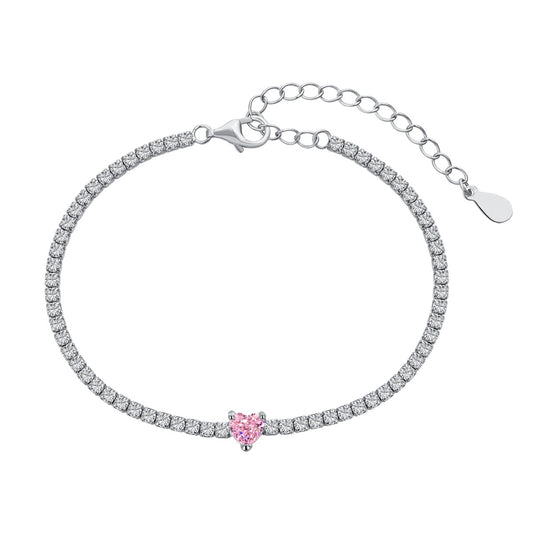 [GALE]0.5 Carat Elegant Romantic Heart Shape Lover Bracelet