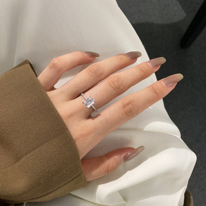 [GALE]2.0 Carat Scintillating Ornate Radiant Cut Party Ring