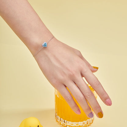 [GALE]Sparkling Romantic Heart Shape Lover Bracelet