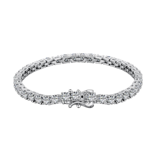 [GALE]Luxurious Ornate Round Cut Tennis Bracelet