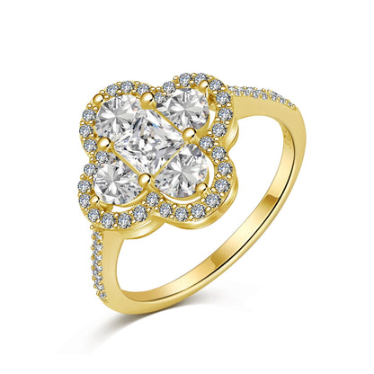 [GALE]Luxurious Eternity Flower Shape Banquet Ring