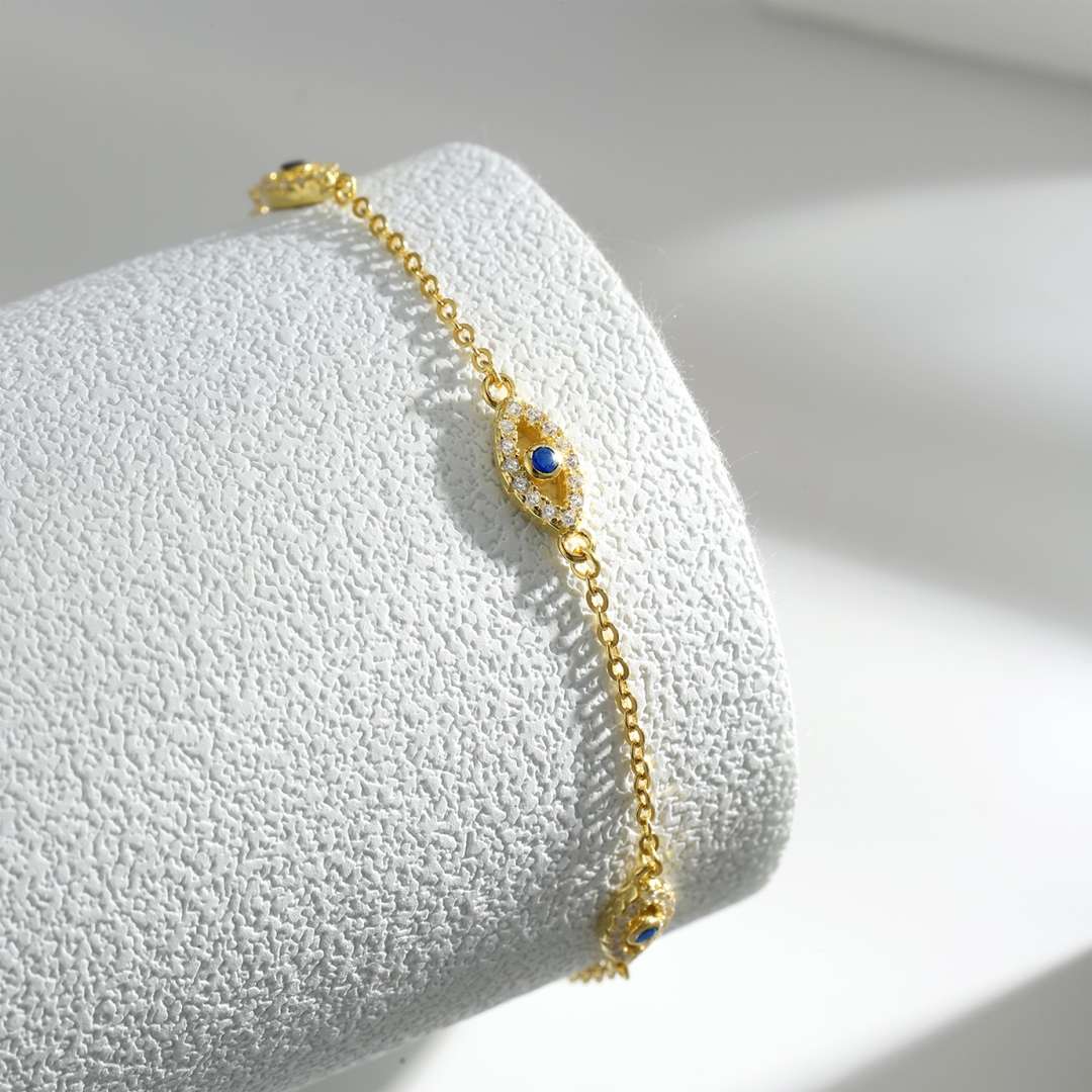 [GALE] Halskette mit Anhänger in Form des Bösen Blicks