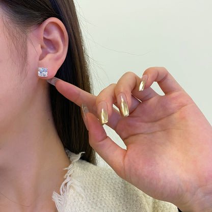 [GALE]Ornate Square Shape Earrings