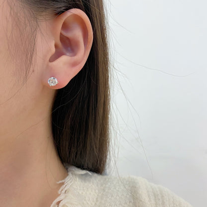 [GALE]Dainty Round Shape Earrings