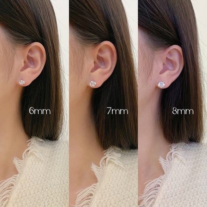 [GALE]Dainty Round Shape Earrings