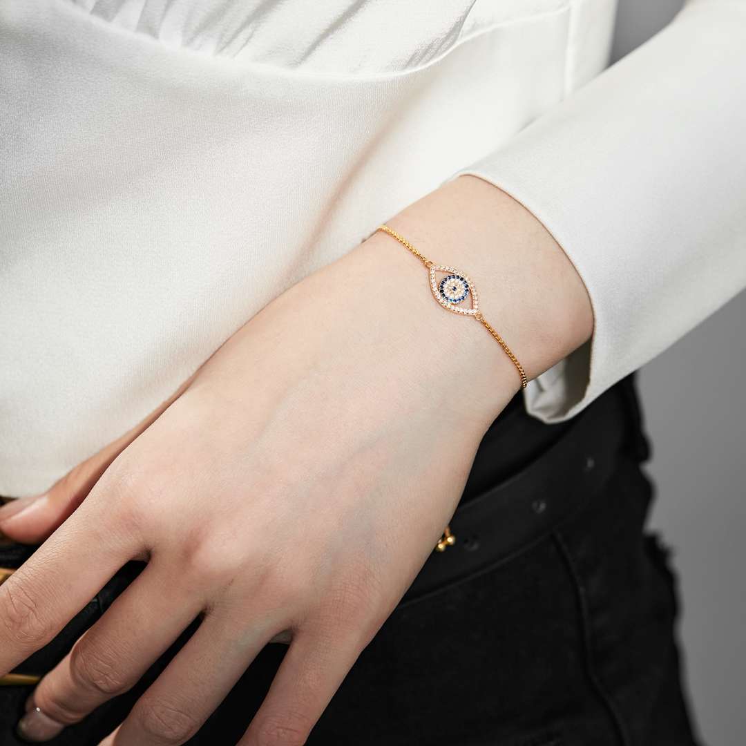 [GALE]Dazzling Eye Shape Necklace