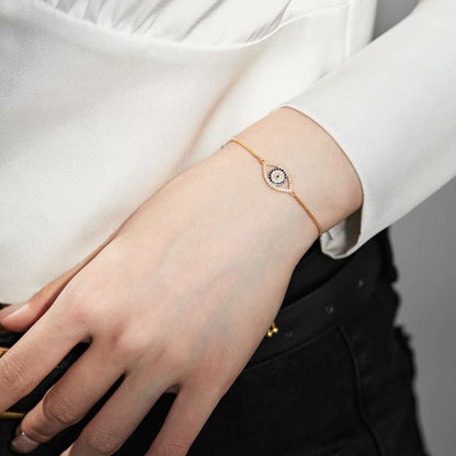 [GALE]Dazzling Eye Shape Necklace