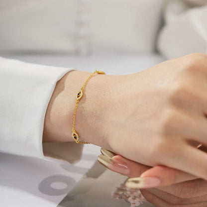 [GALE] Halskette mit Anhänger in Form des Bösen Blicks