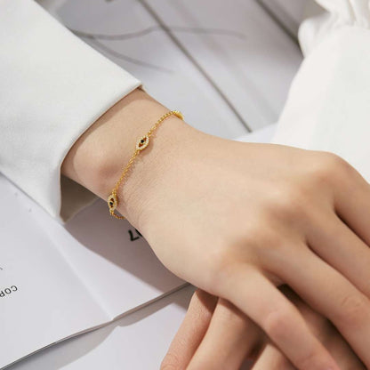 [GALE] Halskette mit Anhänger in Form des Bösen Blicks